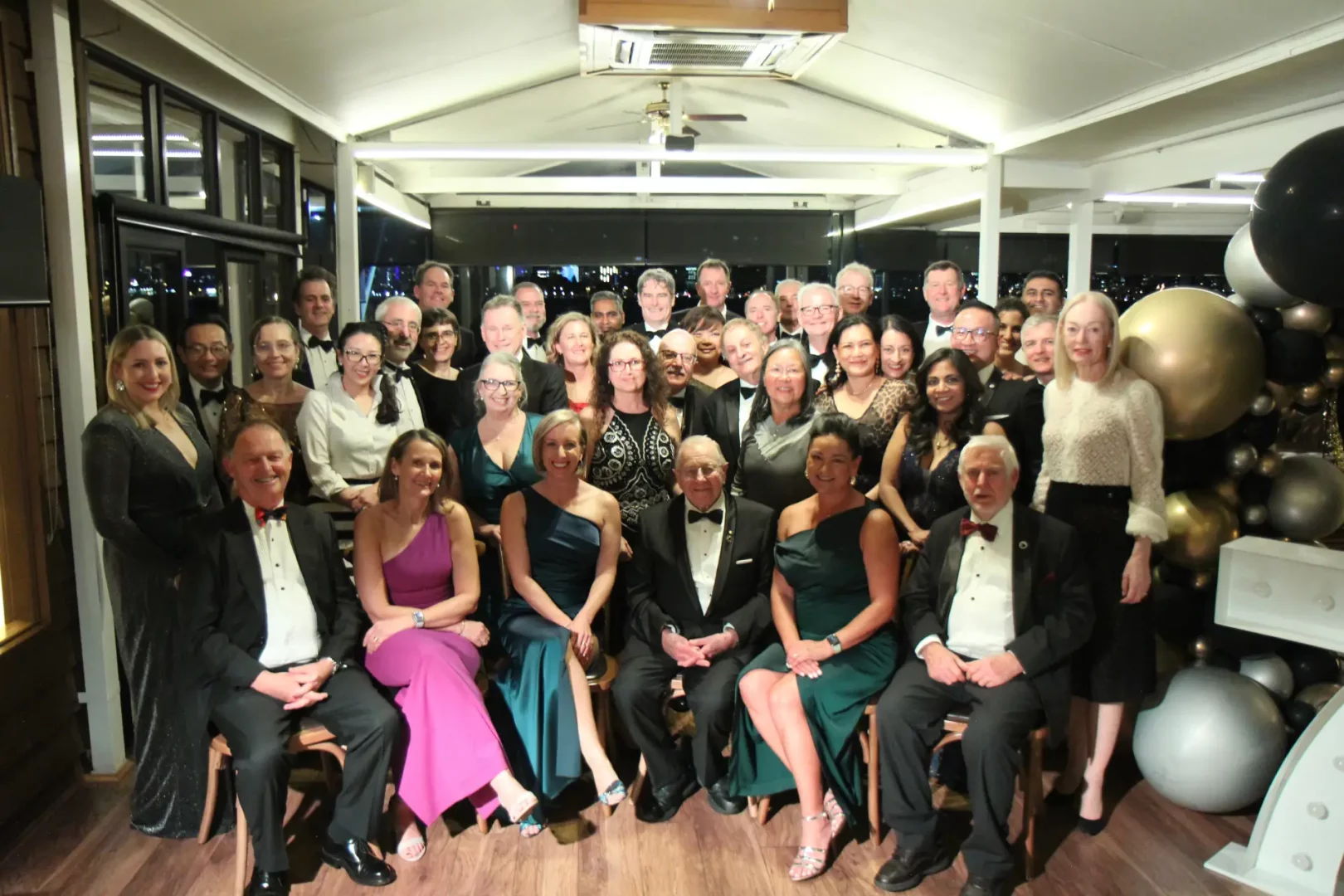 a group of people at a party